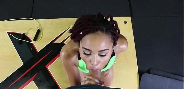  TeamSkeet - Fit Ebony Babe Fucked At Gym